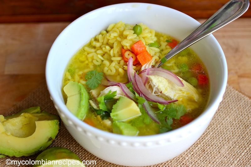 Sopa de Letras con Pollo (Alphabet and Chicken Soup)