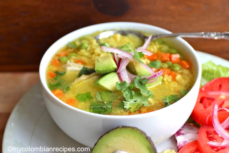 Sopa de Letras con Pollo (Alphabet and Chicken Soup)