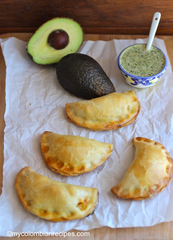 Avocado Empanadas with Cilantro Sauce