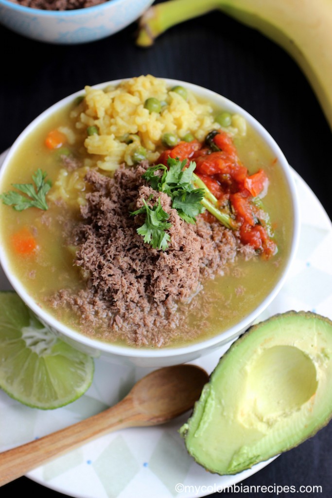 Sopa de Arroz con Carne en Polvo (Rice Soup with Powdered Beef)