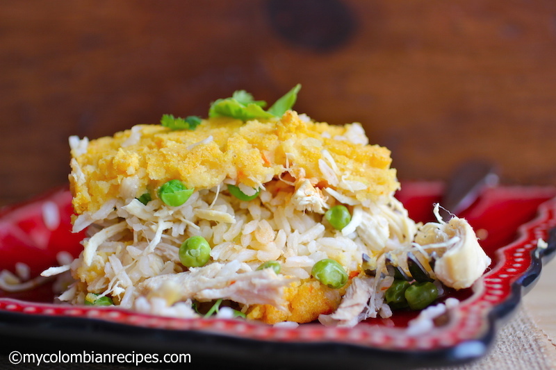 Pastel San Pedrino (Cornmeal, Rice and Meat Casserole)|mycolombianrecipes.com