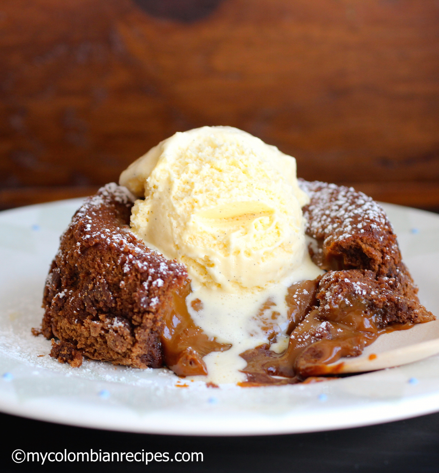 Chocolate-Dulce de Leche Lava Cake |mycolombianrecipes.com