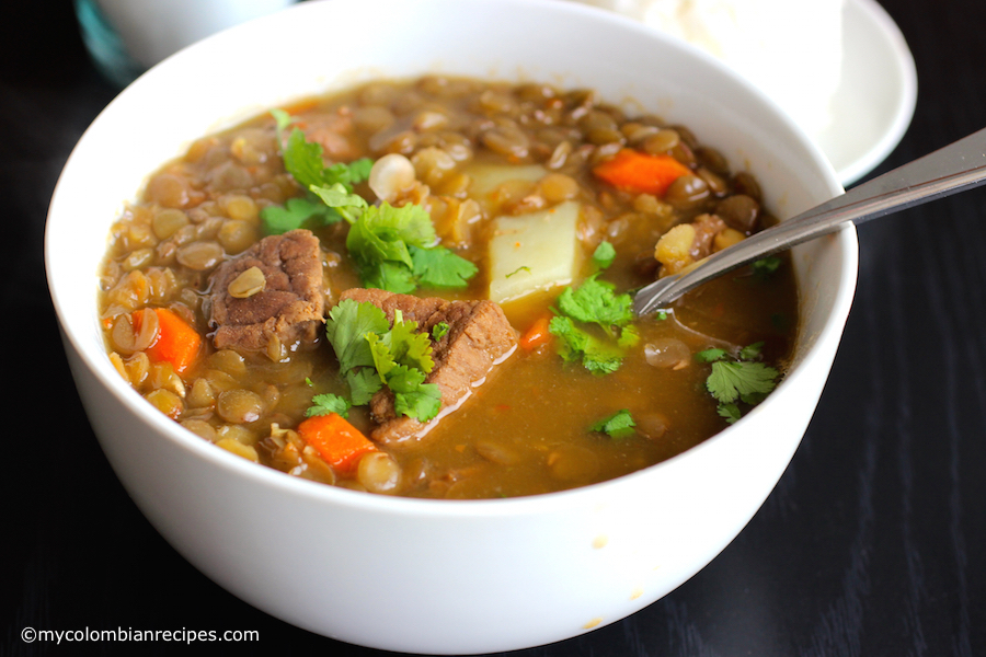 Sopa de Lentejas con Carne (Lentils and Beef Soup)