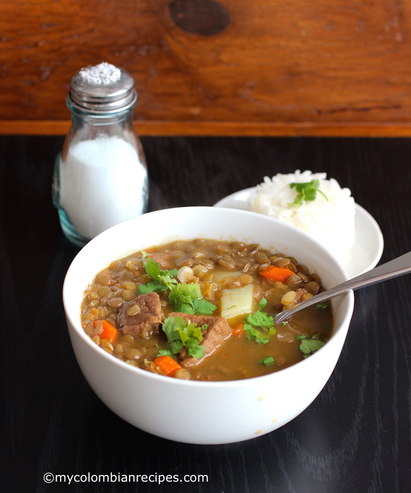 Sopa de Lentejas con Carne - My Colombian Recipes