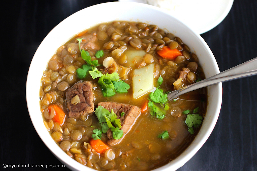 Sopa de Lentejas con Carne (Lentils and Beef Soup)