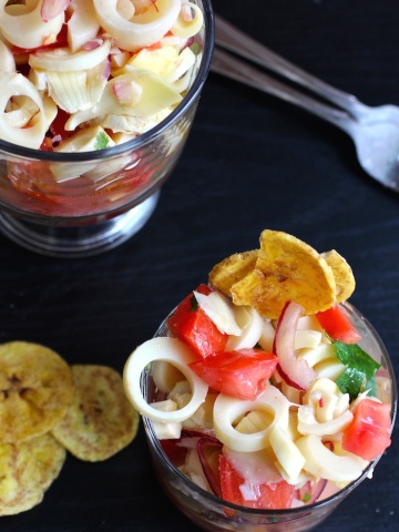 Ceviche Vegetariano (Vegetable Ceviche) |mycolombianrecipes.com