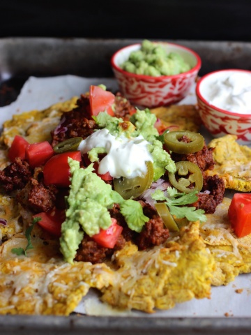 Patacón Loaded Nachos |mycolombianrecipes.com