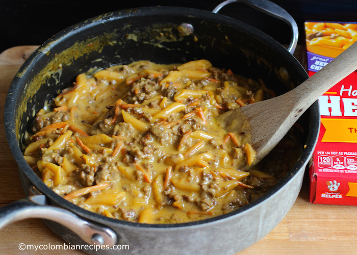 Three Cheese Hamburger Helper® Stuffed Poblano Peppers