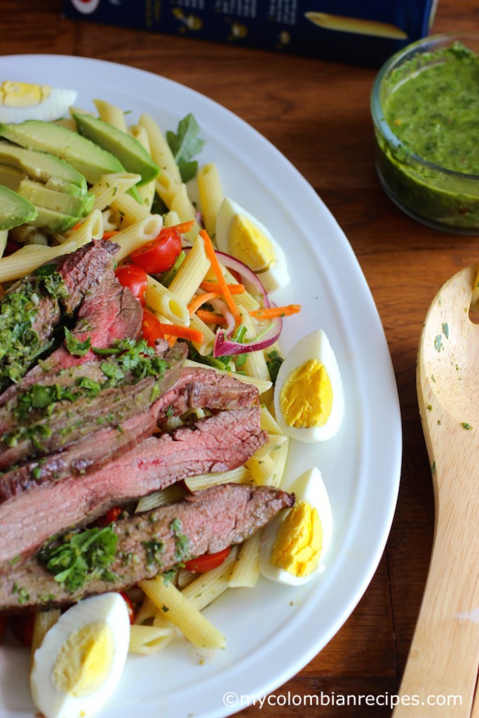 Penne Pasta and Steak salad