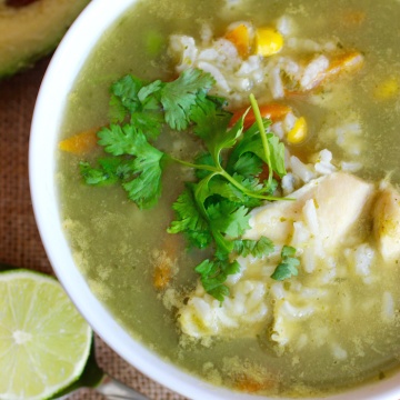 Cilantro-Lime Rice and Chicken Soup |mycolombianrecipes.com