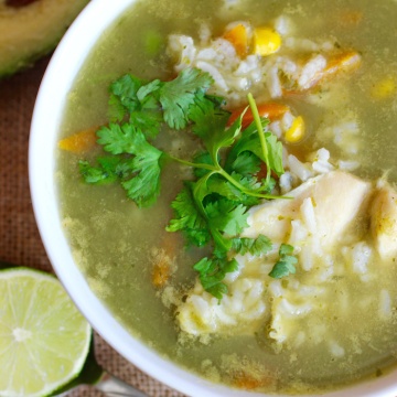 Cilantro Lime Chicken and Rice Soup |mycolombianrecipes.com