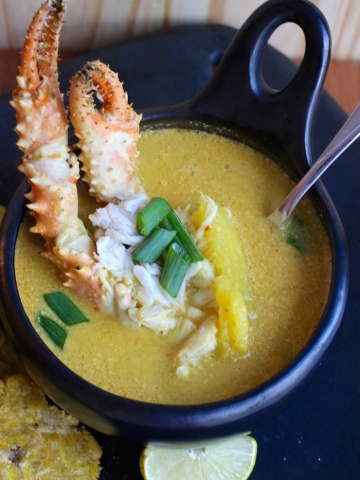 Sopa de Cangrejo (Crab and Coconut Soup) |mycolombianrecipes.com
