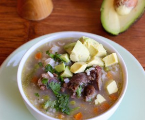 Oxtail, Rice and Vegetable Soup |mycolombianrecipes.com