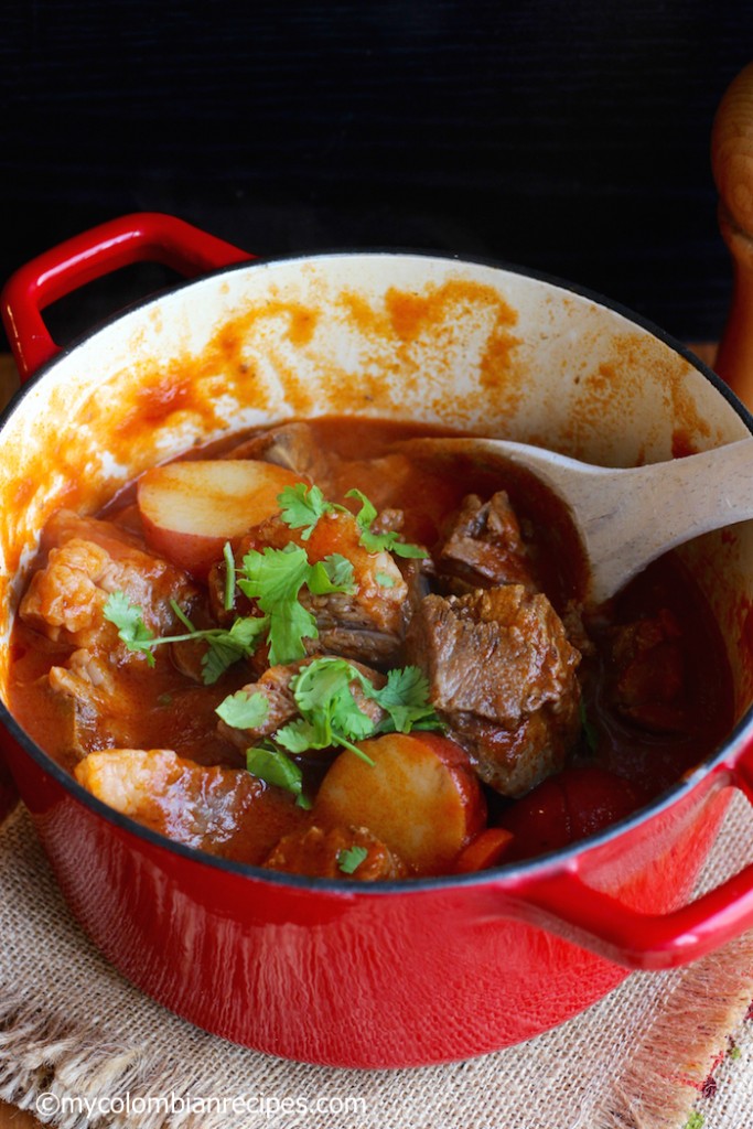 Beef Cheek Stew (Estofado de Cachetes de Res) |mycolombianrecipes.com