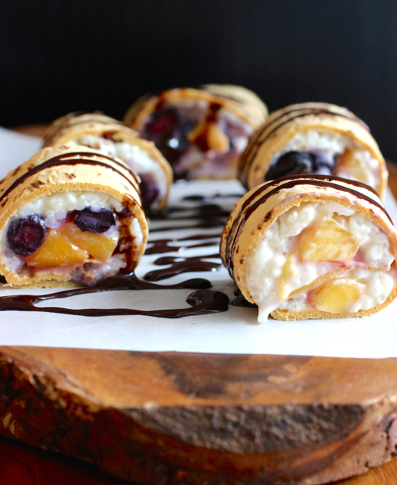 Rice Pudding and Fruit Rolls