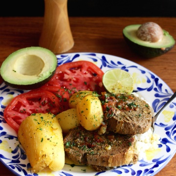 Sudado de Posta o Muchacho (Beef Round Steak Stew)