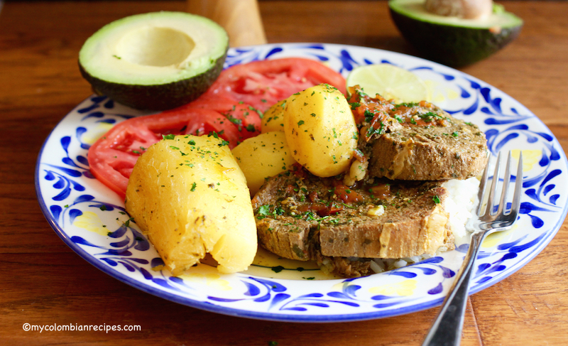 Sudado de Posta o Muchacho (Beef Round Steak Stew)