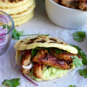 Pork and Avocado Stuffed Arepas