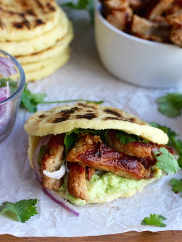 Pork and Avocado Stuffed Arepas