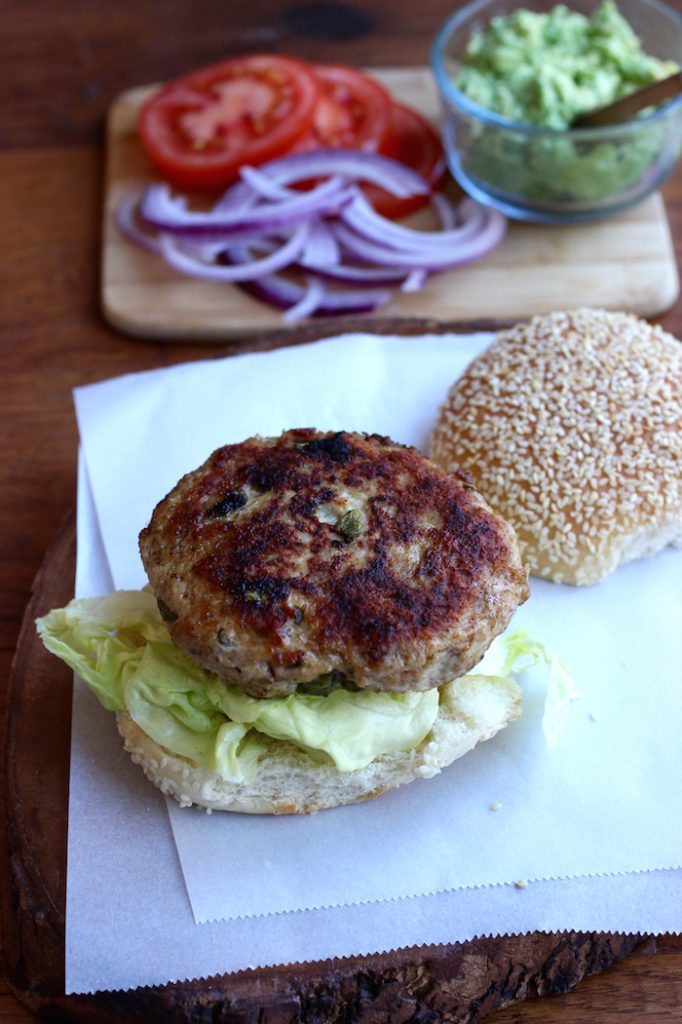 turkey-poblano burgers