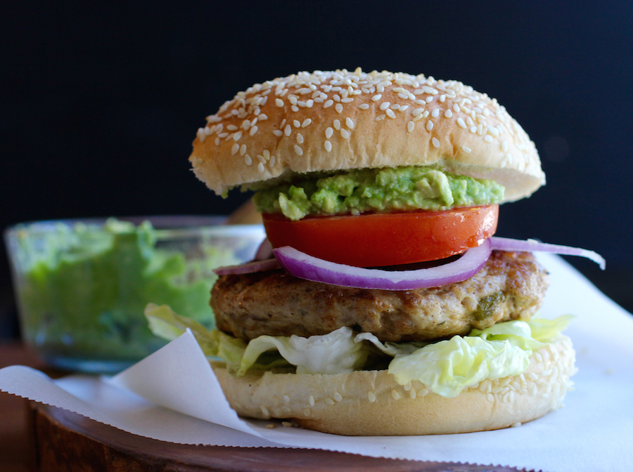 Turkey-Poblano Burgers