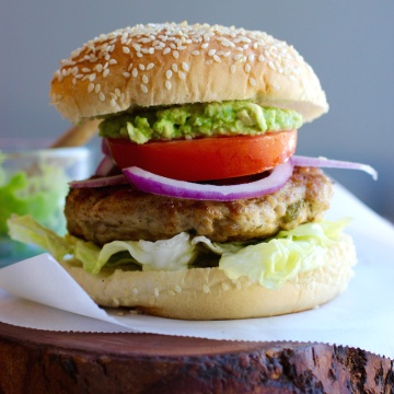 Turkey-Poblano Pepper Burgers