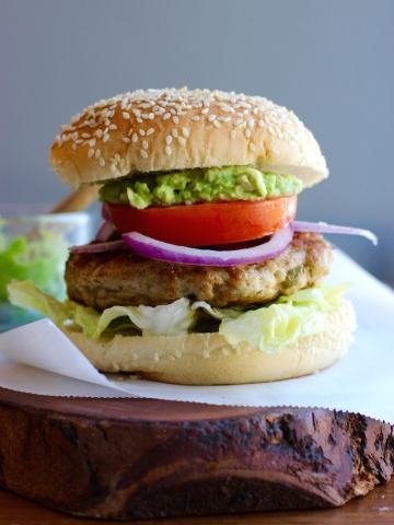 Turkey-Poblano Pepper Burgers