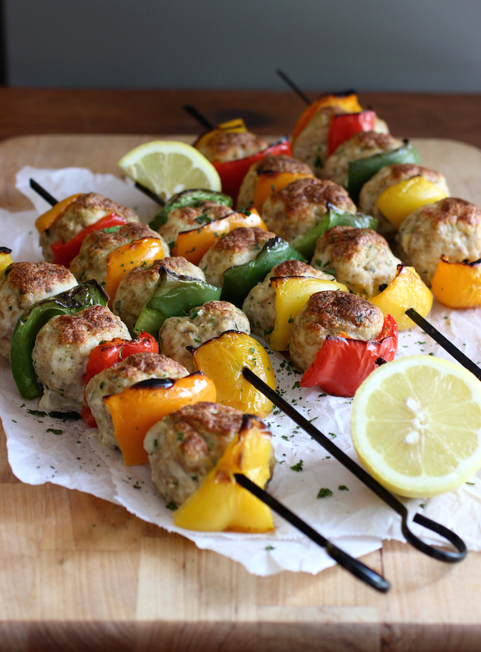 Grilled Turkey Meatball Kebabs