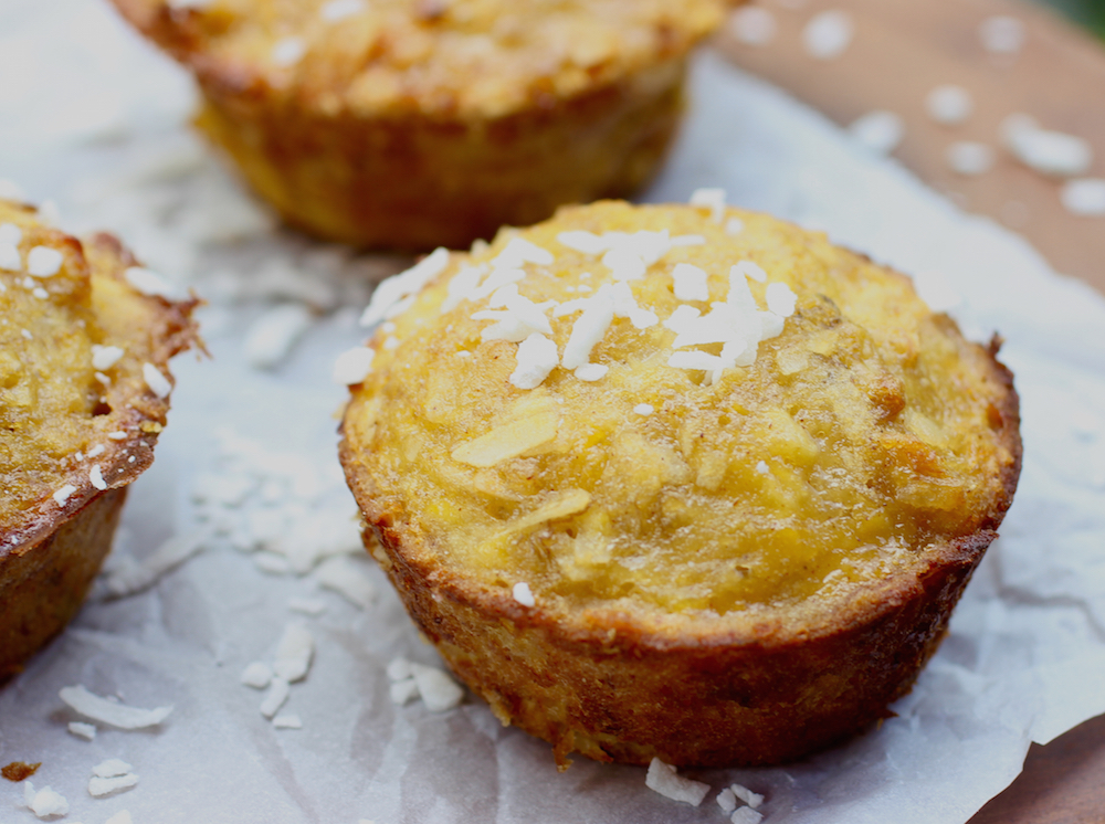 Simple Ripe Plantain and Coconut Mini Cakes