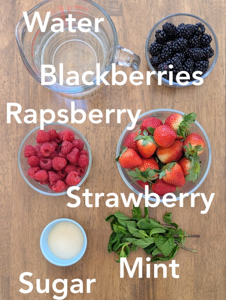 Chá de frutas caseiro