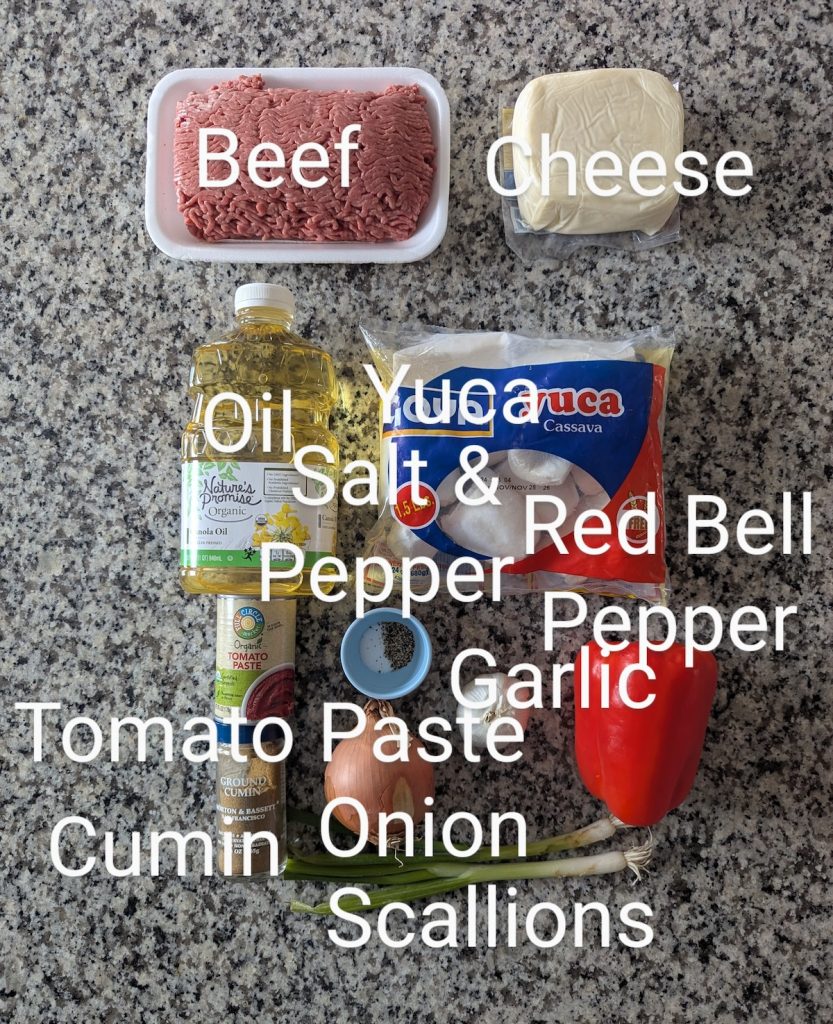 Carimanolas Ingredients