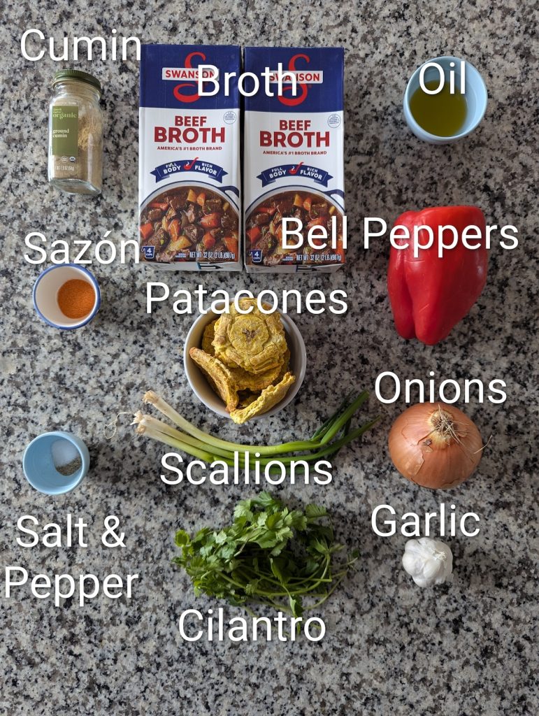 Sopa De Patacon Ingredients
