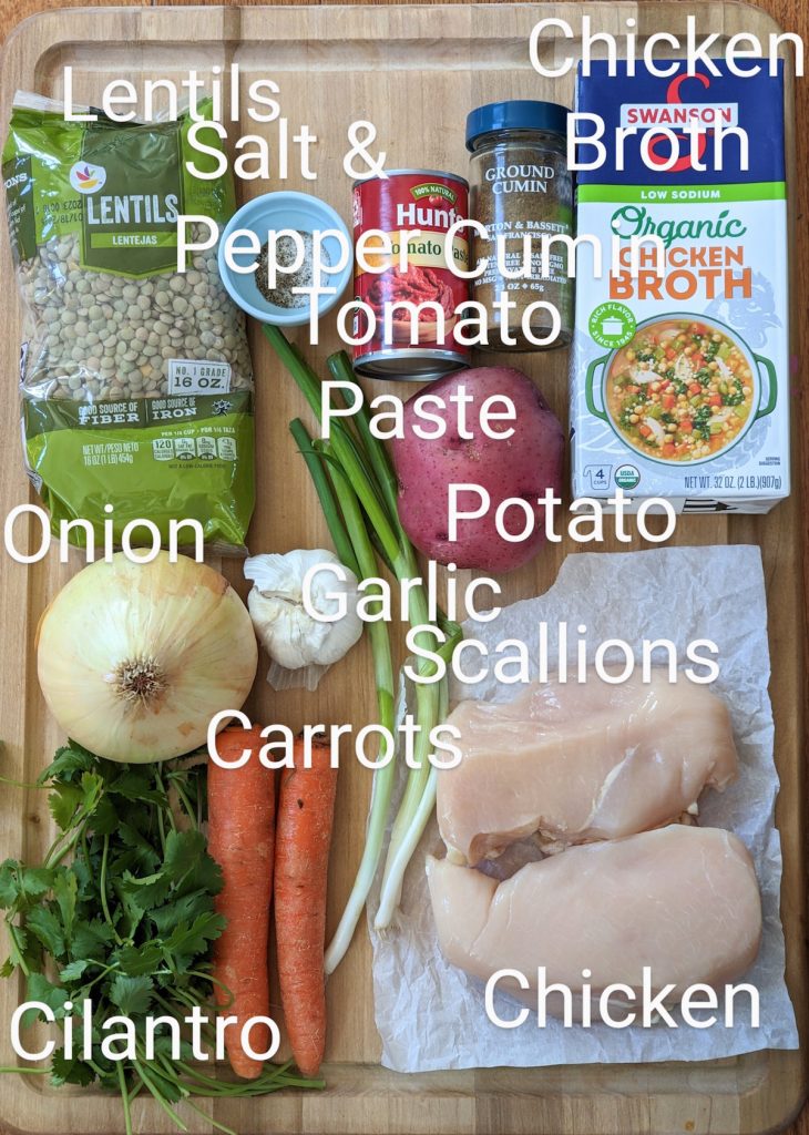 Lentil And Chicken Soup Ingredients