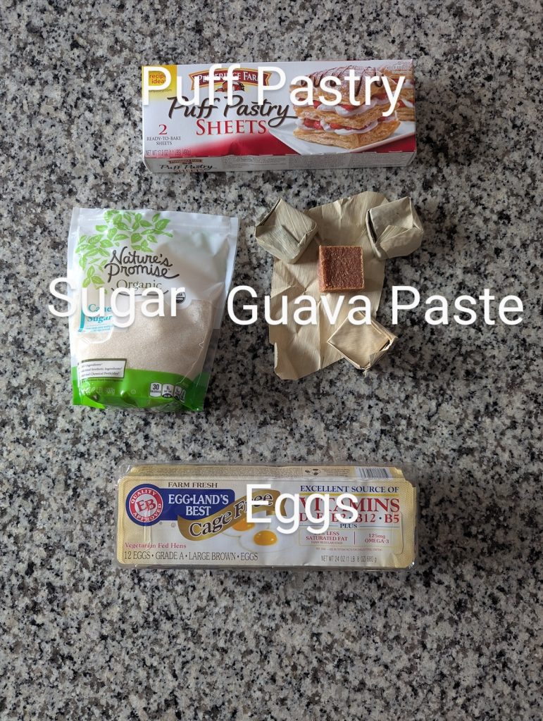 Pasteles De Guayaba Ingredients