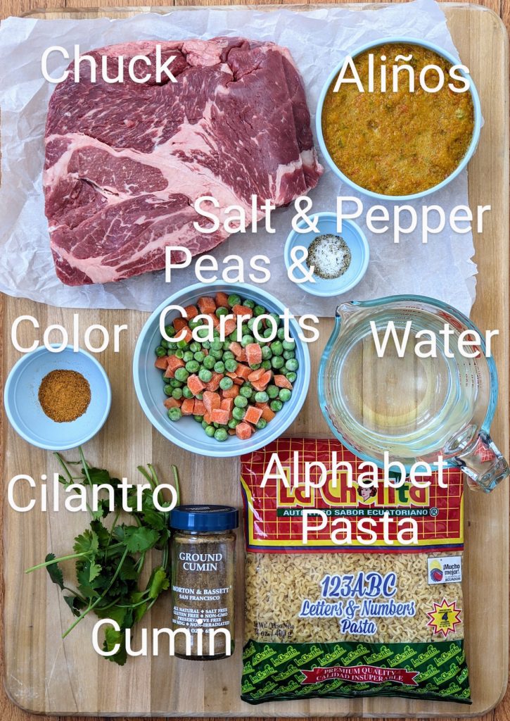 Alphabet Soup Ingredients