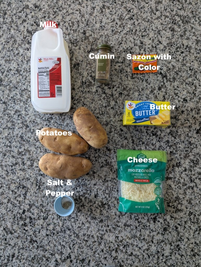 Chupe De Papas Ingredients