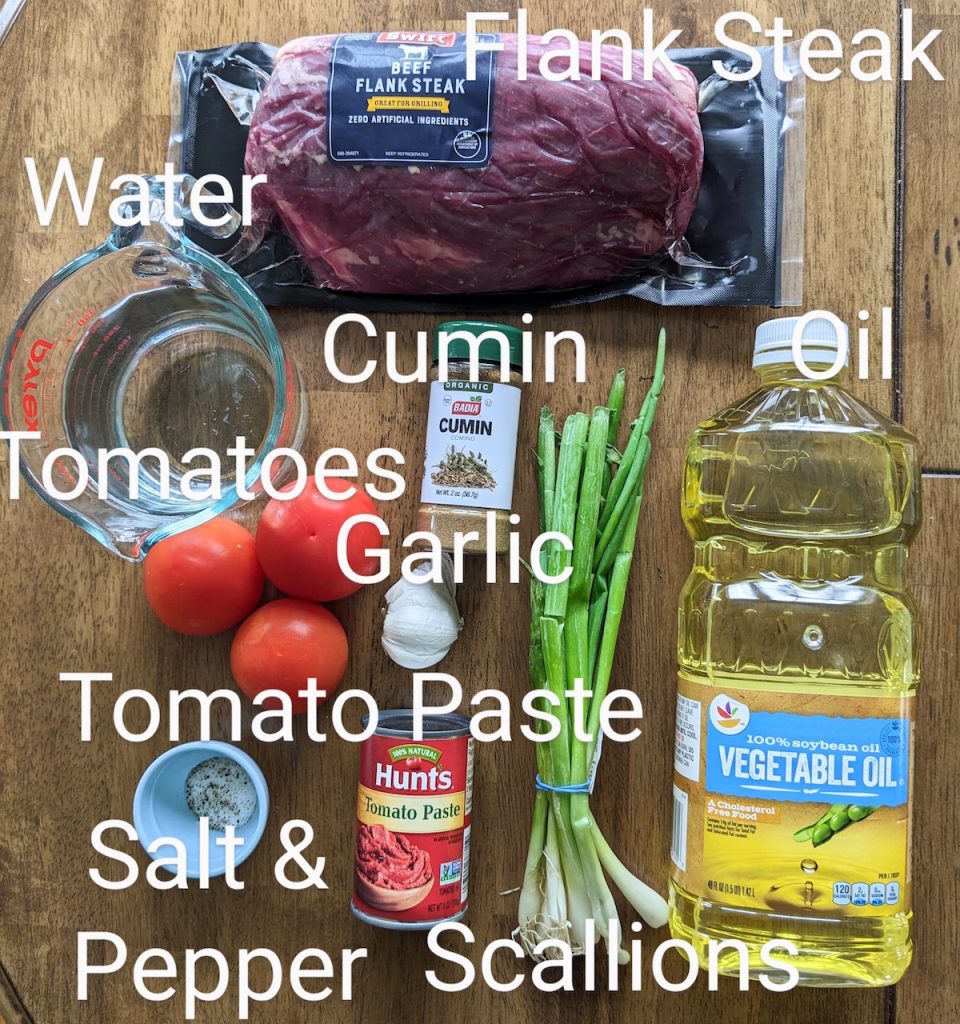 Carne Desmechada Ingredients