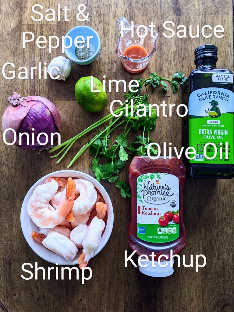 Ceviche De Camarones Ingredients