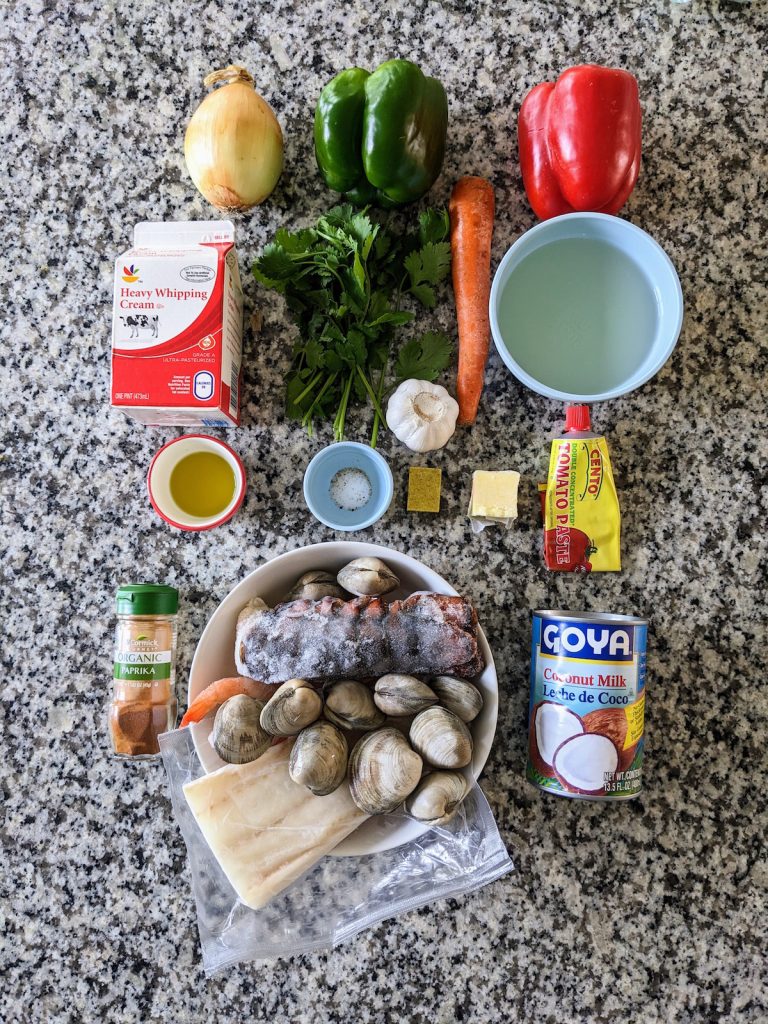 Cazuela De Mariscos Ingredients