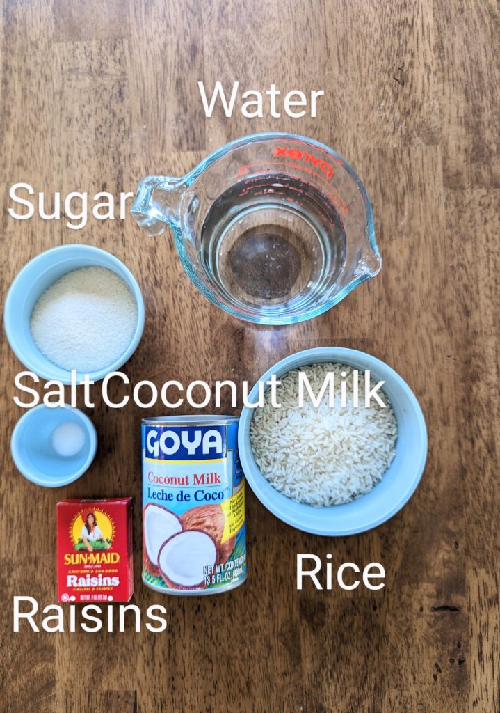 Arroz Con Coco Titote Ingredients