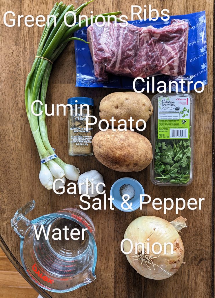 Caldo De Costilla Ingredients