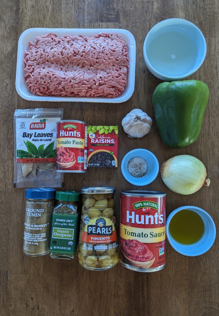 Picadillo Cubano Ingredients