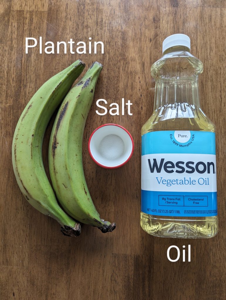 Patacones Ingredients