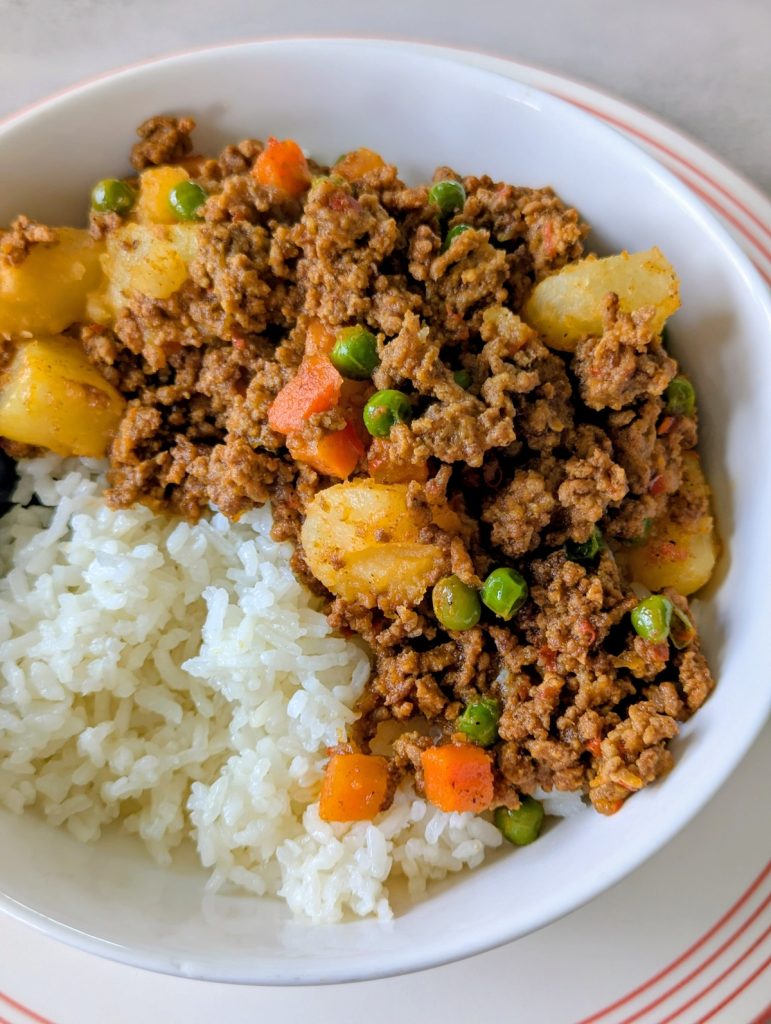 Ground Meat And Rice Bowl