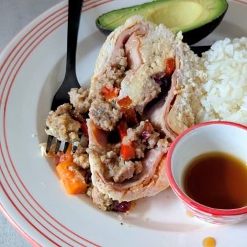 Vegetables Stuffed Chicken Roll